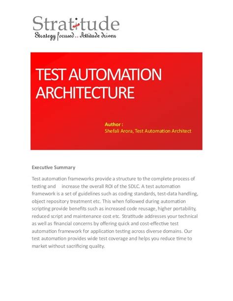 software test automation white papers|WHITE PAPER on Test Automation Framework Using MBT .